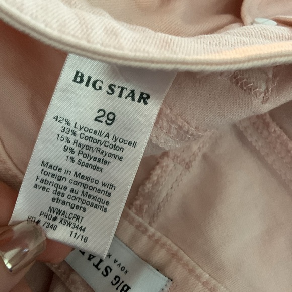 Big Star Distressed Pink Cropped Skinny Jeans - Picture 6 of 7